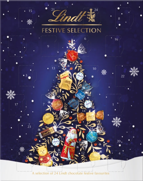 LINDT Festive Selection Advent Calendar 289g (Pack of 10)