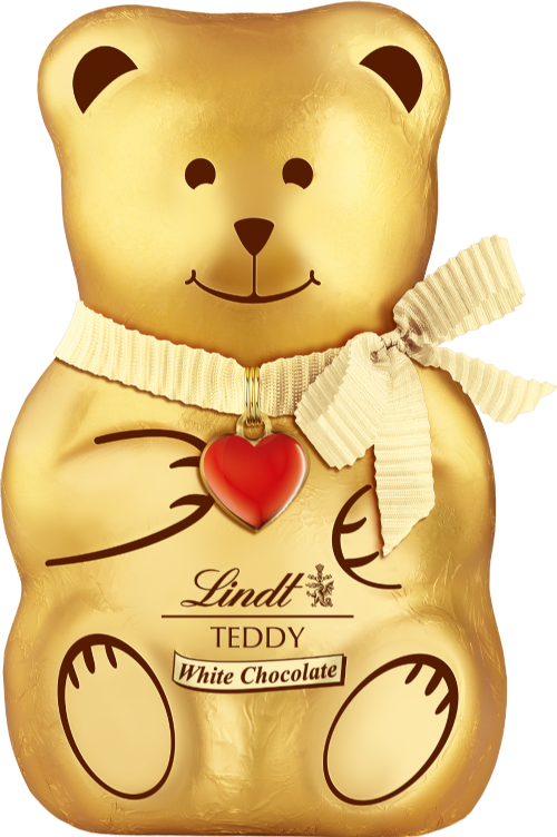 LINDT White Chocolate Teddy 100g (Pack of 15)