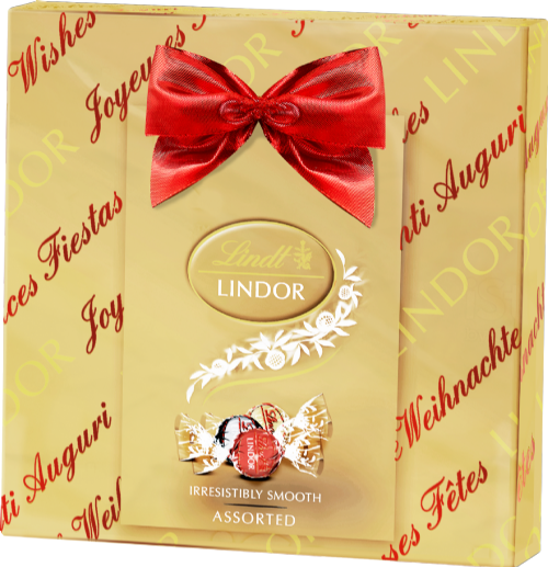 LINDT Lindor Assorted Gift Wrap Box 287g (Pack of 6)