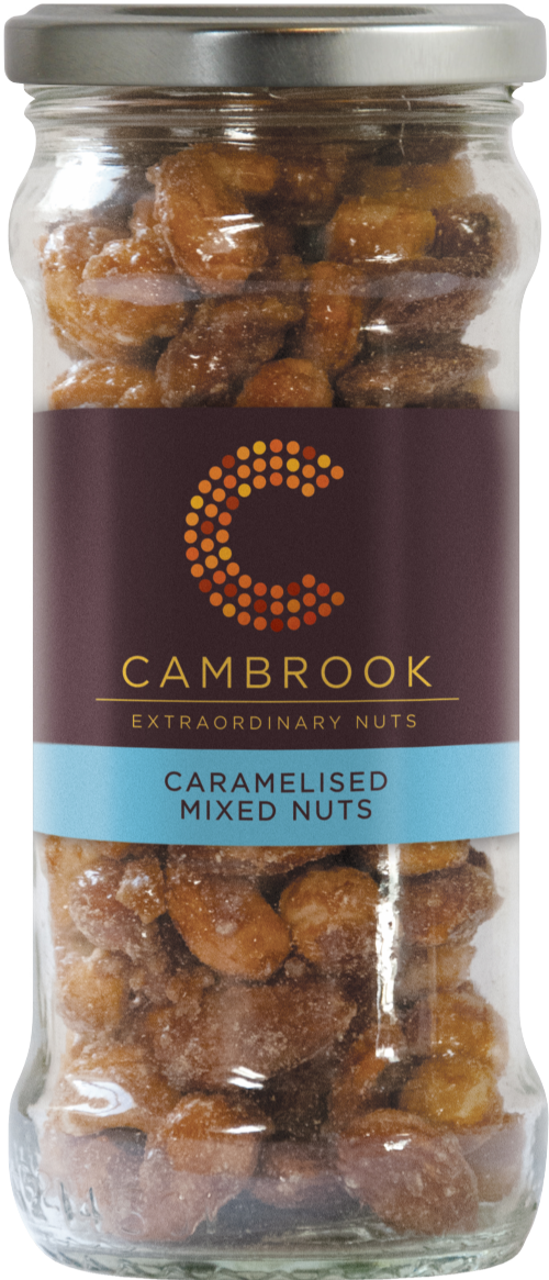 CAMBROOK Caramelised Mixed Nuts - Jar 175g (Pack of 6)
