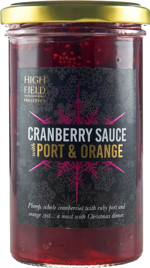 HIGHFIELD Cranberry Sauce with Port & Orange 270g (Pack of 6)