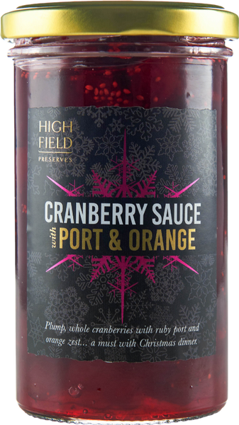 HIGHFIELD Cranberry Sauce with Port & Orange 270g (Pack of 6)