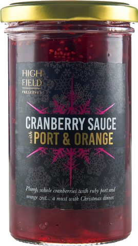 HIGHFIELD Cranberry Sauce with Port & Orange 270g (Pack of 6)