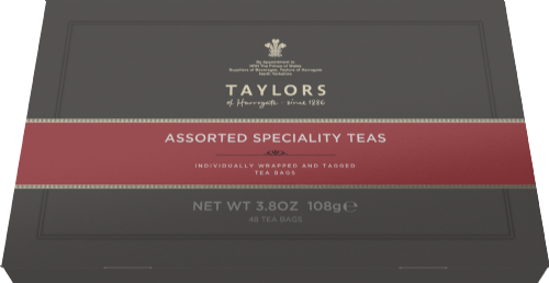 TAYLORS OF HARROGATE Asst. Speciality Teas 48 Sachets 108g (Pack of 6)