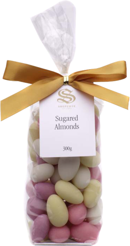 SHEPCOTE Sugared Almonds Gift Bag 300g (Pack of 12)