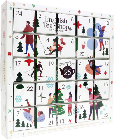 ENGLISH TEA SHOP White Ornaments Advent Calendar Puzzle 50g (Pack of 6)