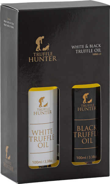 TRUFFLE HUNTER White & Black Truffle Oil Gift Set 2x100ml (Pack of 6)