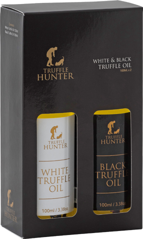 TRUFFLE HUNTER White & Black Truffle Oil Gift Set 2x100ml (Pack of 6)