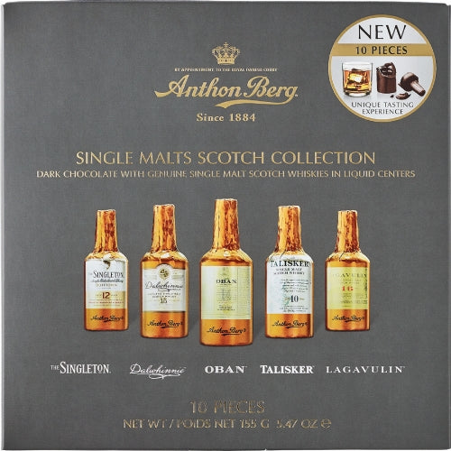 ANTHON BERG Chocolate Single Malts Scotch Bottles 10 Pk 157g (Pack of 9)