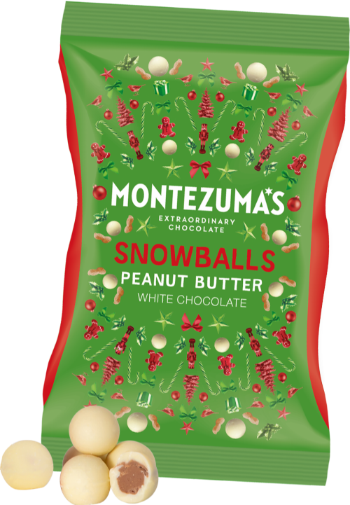 MONTEZUMA'S White Chocolate Snowballs - Peanut Butter 150g (Pack of 7)