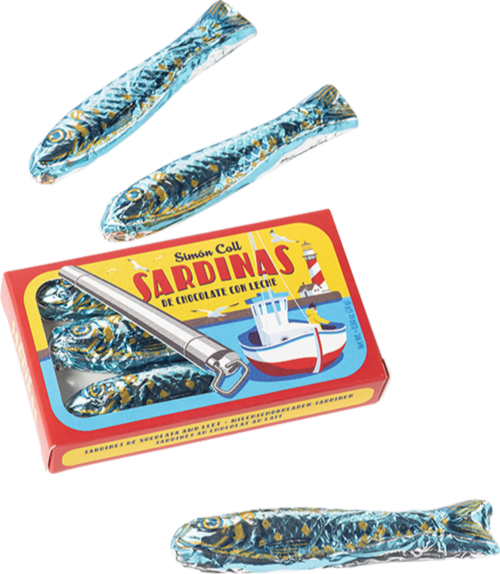 SIMON COLL 'Tin' of Chocolate Sardines 24g (Pack of 18)