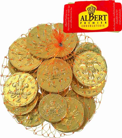 ALBERT Foiled Milk Chocolate Coins 100g (Pack of 25)