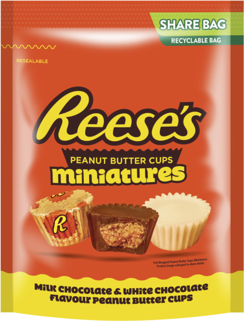 REESE'S Peanut Butter Miniatures - Pouch 225g (Pack of 12)