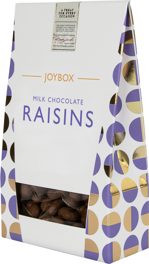 JOYBOX Milk Chocolate Raisins 150g (Pack of 10)