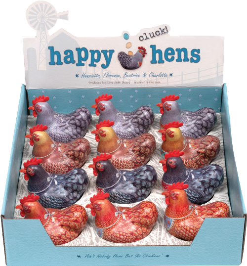 TIN TREATS Happy Hens Tin with Jelly Beans 65g (Pack of 24)