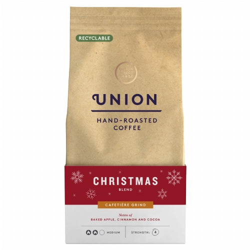 UNION Hand-Roasted Coffee Christmas - Cafetiere Grind 200g (Pack of 6)