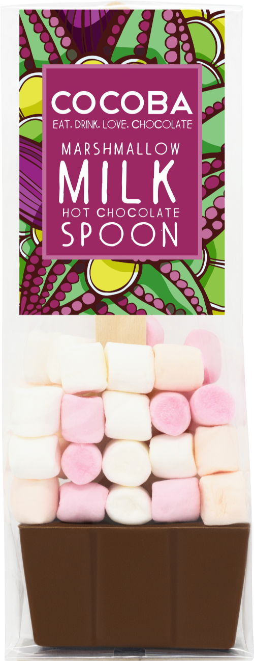 COCOBA Marshmallow Milk Hot Chocolate Spoon 50g (Pack of 12)