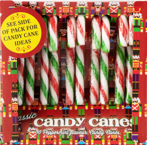 ROSE CONFECTIONERY Classic Candy Canes - 10 pieces 100g (Pack of 24)