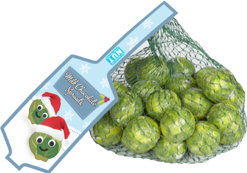 KINNERTON Milk Chocolate Sprouts 75g (Pack of 50)