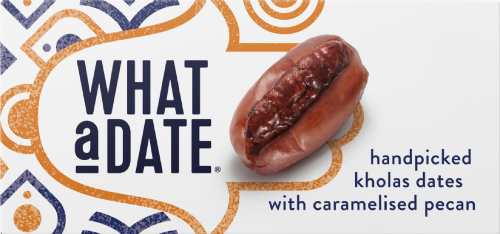 WHAT A DATE Kholas Dates with Caramelised Pecan 50g (Pack of 12)