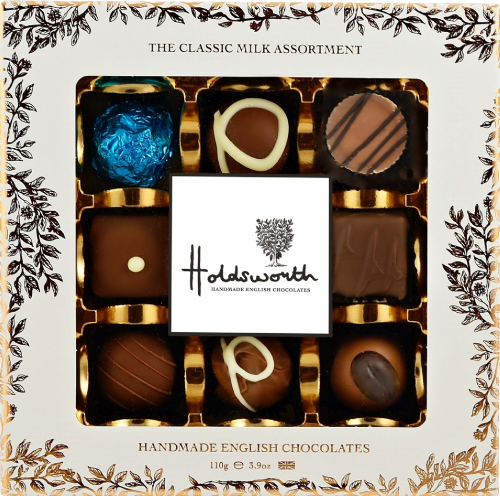 HOLDSWORTH Handmade English Chocolates- Milk Assortment 110g (Pack of 8)