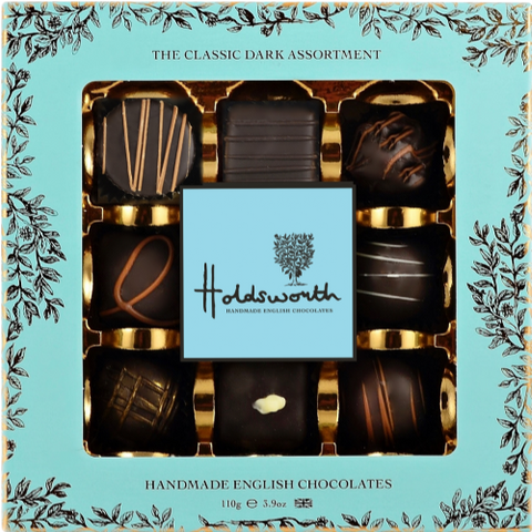 HOLDSWORTH Handmade English Chocolates- Dark Assortment 110g (Pack of 8)