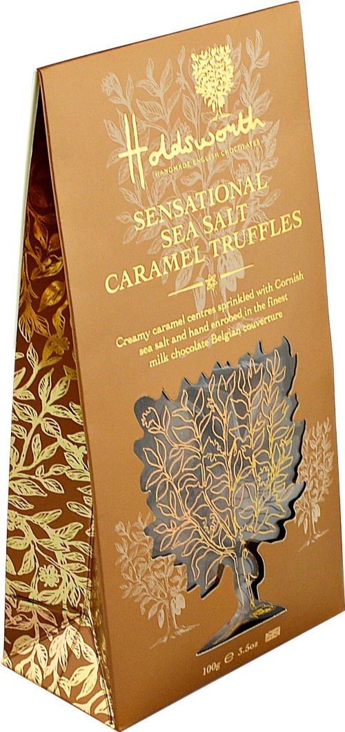 HOLDSWORTH Sensational Sea Salt Caramel Truffles Pouch 100g (Pack of 8)