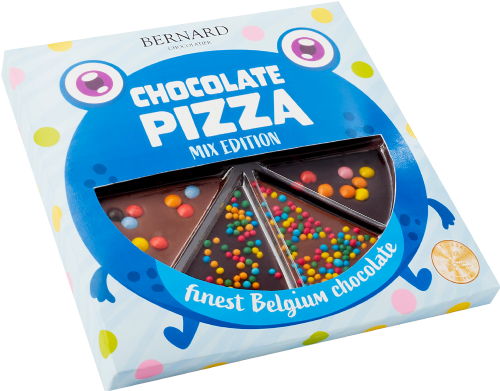 BERNARD CHOCOLATIER Chocolate Pizza - Mix Edition 105g (Pack of 10)