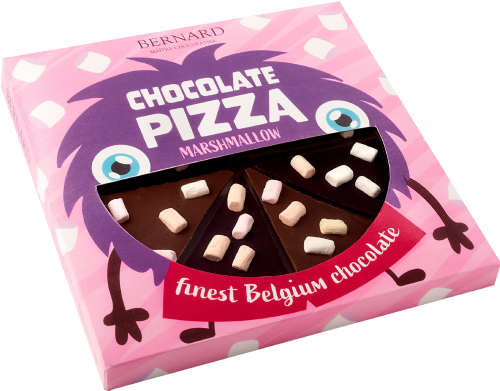 BERNARD CHOCOLATIER Chocolate Pizza - Marshmallow 105g (Pack of 10)