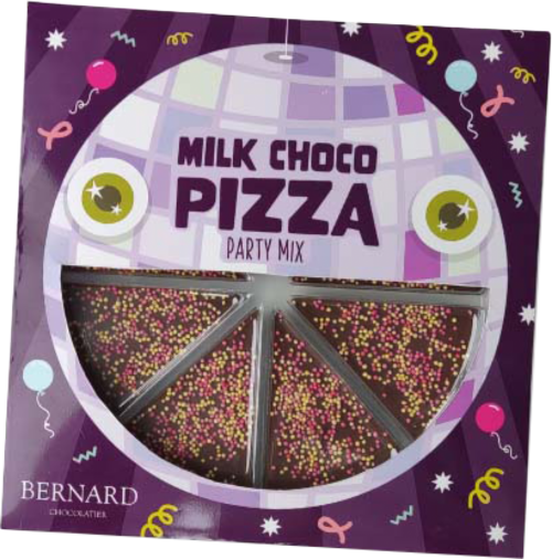 BERNARD CHOCOLATIER Milk Choco Pizza - Party Mix 85g (Pack of 10)