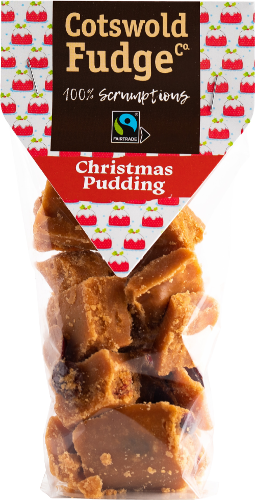 COTSWOLD FUDGE CO. Christmas Pudding Fudge 150g (Pack of 12)