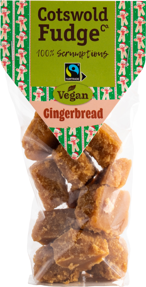 COTSWOLD FUDGE CO. Vegan Gingerbread Fudge 150g (Pack of 12)