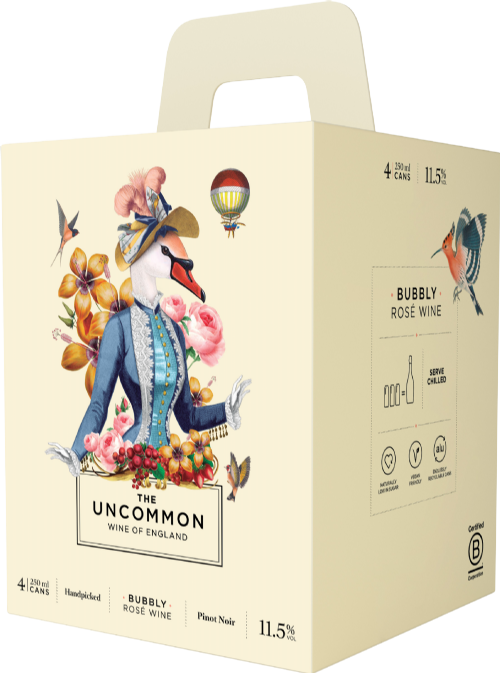 THE UNCOMMON Bubbly Rose Wine Gift Pack (4x250ml) (Pack of 6)