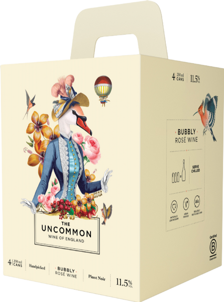 THE UNCOMMON Bubbly Rose Wine Gift Pack (4x250ml) (Pack of 6)