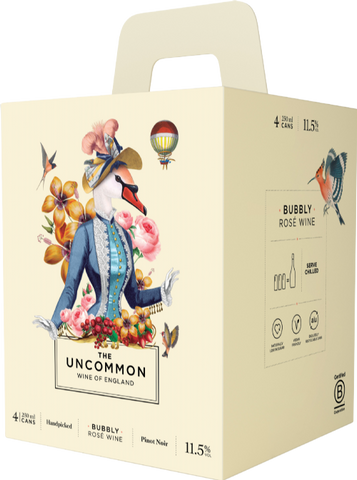 THE UNCOMMON Bubbly Rose Wine Gift Pack (4x250ml) (Pack of 6)