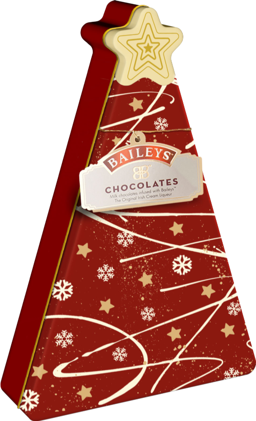 BAILEYS Chocolates in Christmas Tree Tin 228g (Pack of 10)