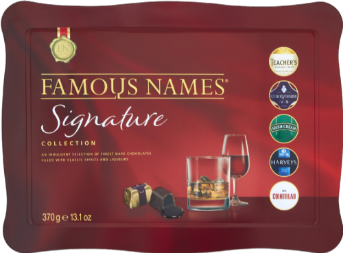 FAMOUS NAMESS Signature Liqueur Collection - Tin 370g (Pack of 4)