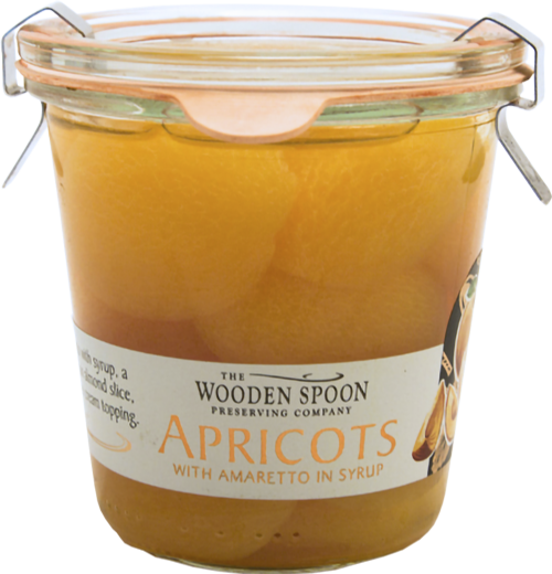 WOODEN SPOON Apricots with Amaretto - Weck Jar 290g (Pack of 6)