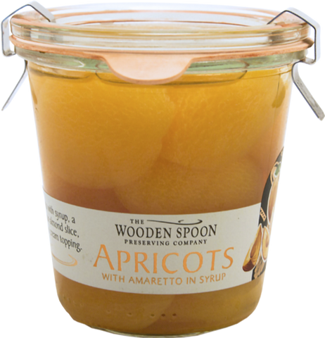 WOODEN SPOON Apricots with Amaretto - Weck Jar 290g (Pack of 6)