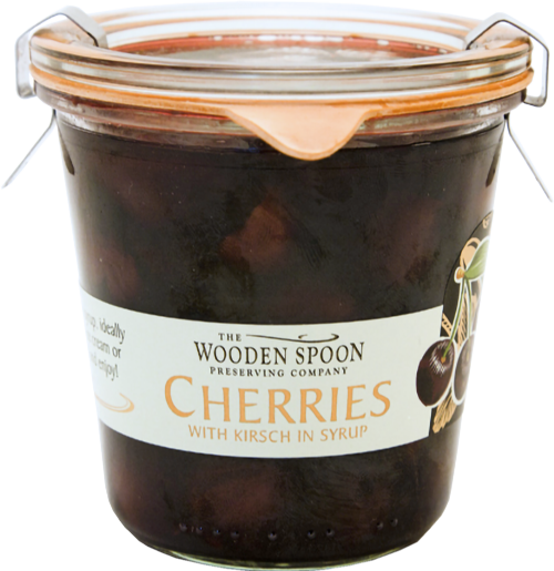 WOODEN SPOON Cherries with Kirsch - Weck Jar 300g (Pack of 6)