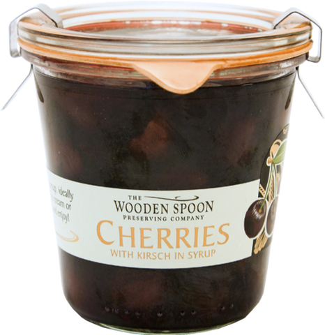 WOODEN SPOON Cherries with Kirsch - Weck Jar 300g (Pack of 6)