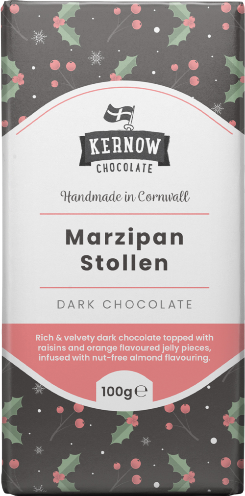 KERNOW Chocolate Stollen Bar 100g (Pack of 20)