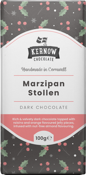 KERNOW Chocolate Stollen Bar 100g (Pack of 20)