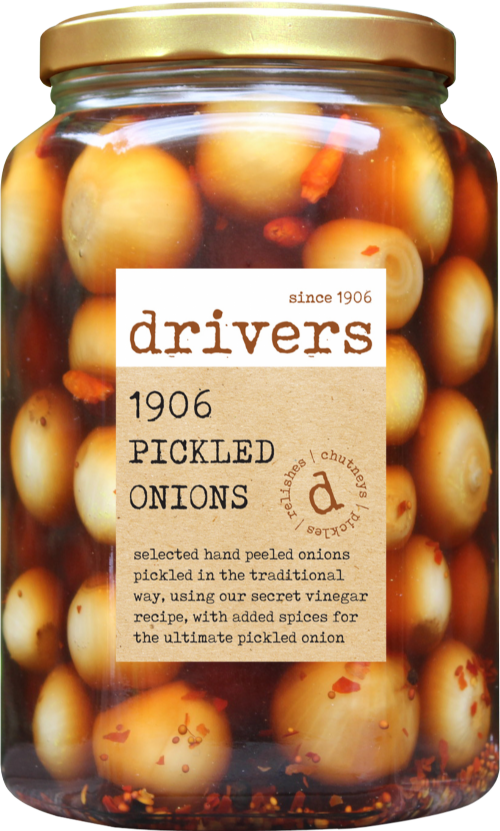 DRIVER'S 1906 Pickled Onions - XXL Jar 1700g (Pack of 4)