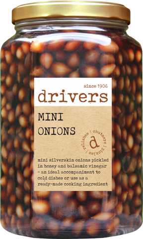 DRIVER'S Mini Onions/Honey & Balsamic Vinegar XXL Jar 1700g (Pack of 4)