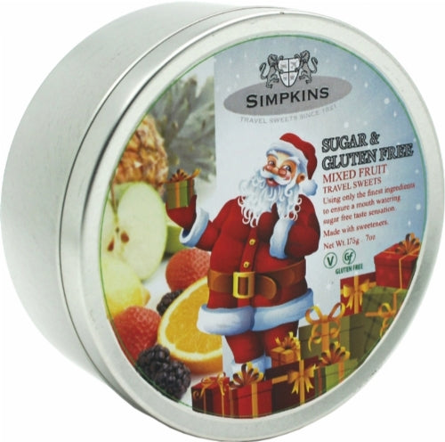 SIMPKINS 'Free From' Mixed Fruit Travel Sweets (Festive)175g (Pack of 6)