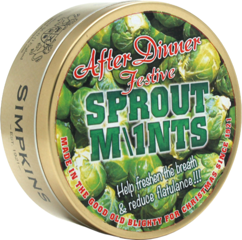 SIMPKINS After Dinner Festive Sprout Mints 200g (Pack of 6)