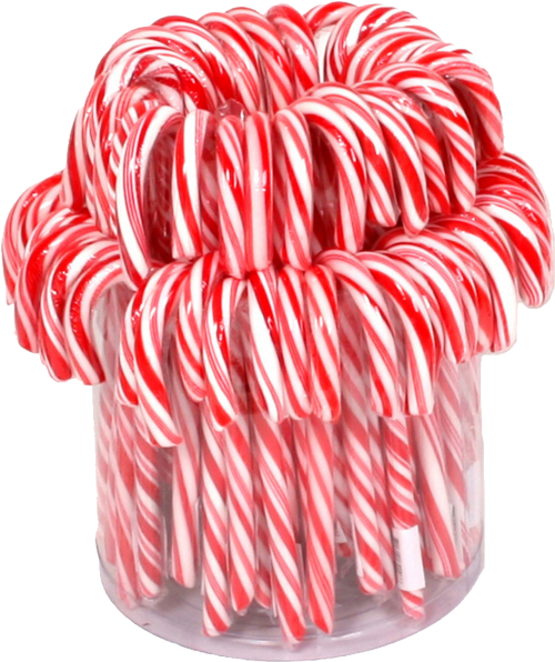 FELKO Red & White Candy Canes Drum 30g (Pack of 72)