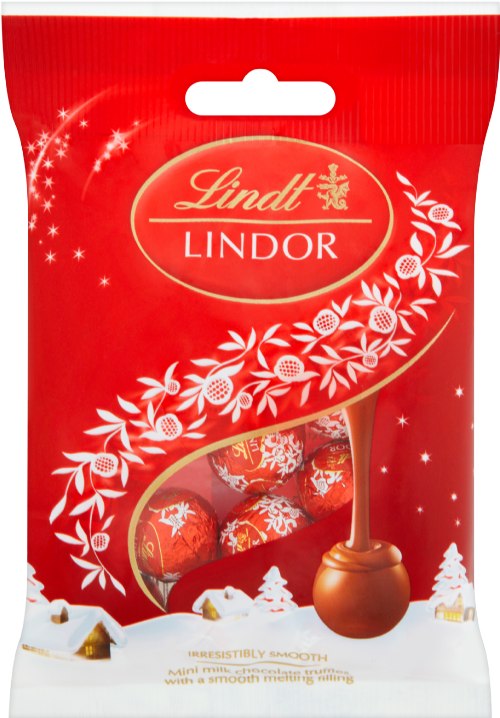 LINDT Lindor Mini Milk Truffles Bag 80g (Pack of 16)