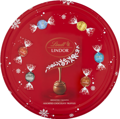 LINDT Lindor Selection Gift Tin 450g (Pack of 8)